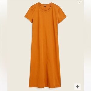 J. Crew Orange Midi Dress